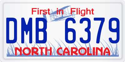 NC license plate DMB6379