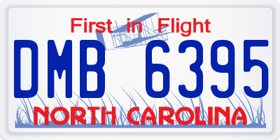 NC license plate DMB6395