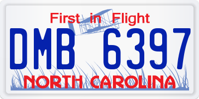 NC license plate DMB6397