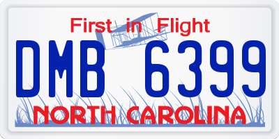 NC license plate DMB6399