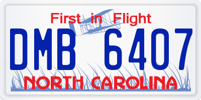 NC license plate DMB6407