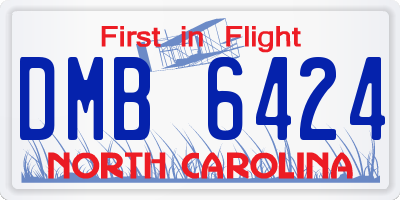NC license plate DMB6424