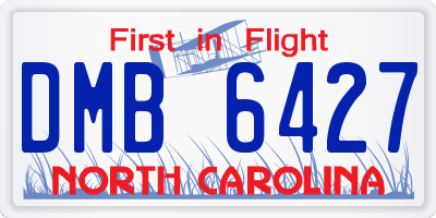 NC license plate DMB6427