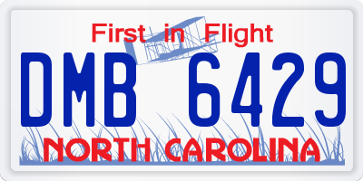 NC license plate DMB6429