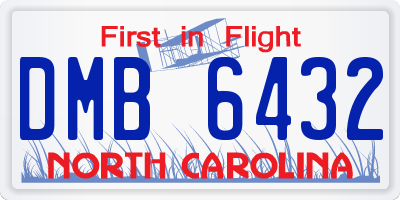 NC license plate DMB6432
