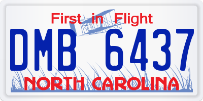 NC license plate DMB6437