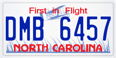 NC license plate DMB6457