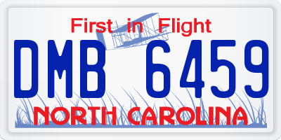 NC license plate DMB6459