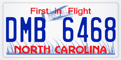 NC license plate DMB6468