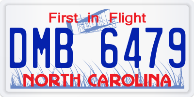 NC license plate DMB6479