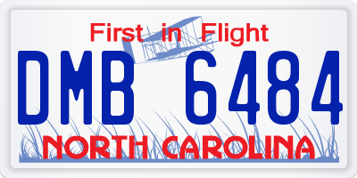 NC license plate DMB6484