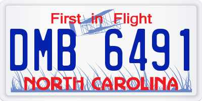 NC license plate DMB6491