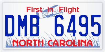 NC license plate DMB6495