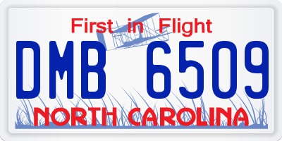 NC license plate DMB6509