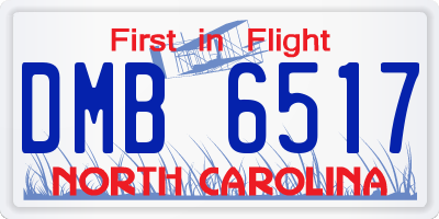 NC license plate DMB6517