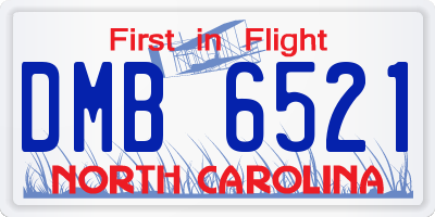NC license plate DMB6521