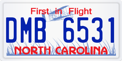 NC license plate DMB6531