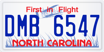 NC license plate DMB6547