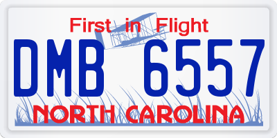 NC license plate DMB6557