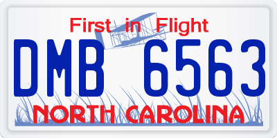NC license plate DMB6563