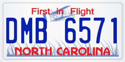 NC license plate DMB6571