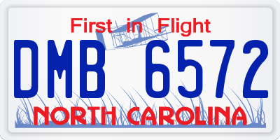 NC license plate DMB6572