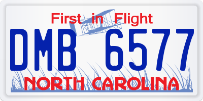 NC license plate DMB6577
