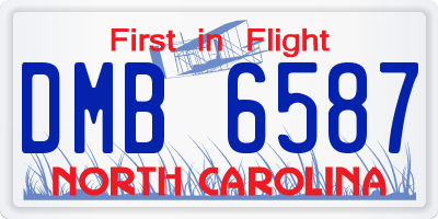 NC license plate DMB6587