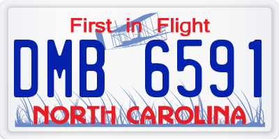 NC license plate DMB6591