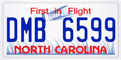 NC license plate DMB6599