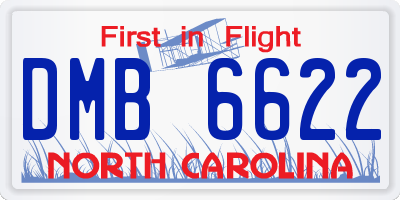 NC license plate DMB6622
