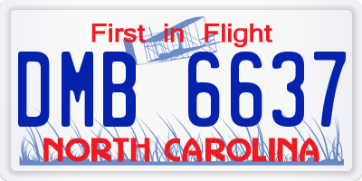 NC license plate DMB6637