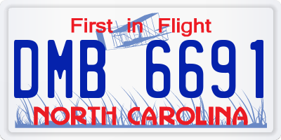 NC license plate DMB6691