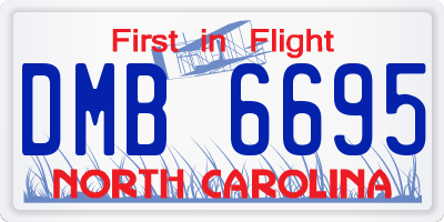 NC license plate DMB6695