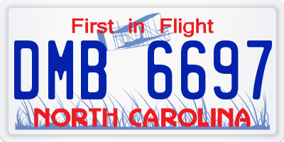 NC license plate DMB6697