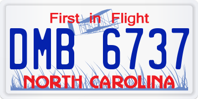 NC license plate DMB6737