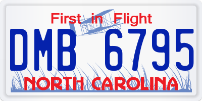 NC license plate DMB6795