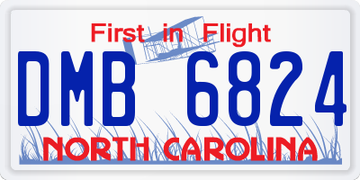 NC license plate DMB6824