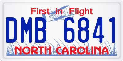 NC license plate DMB6841