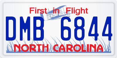 NC license plate DMB6844