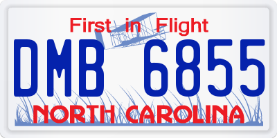 NC license plate DMB6855