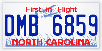 NC license plate DMB6859