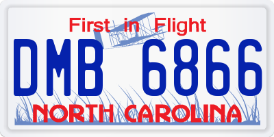 NC license plate DMB6866