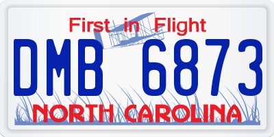 NC license plate DMB6873