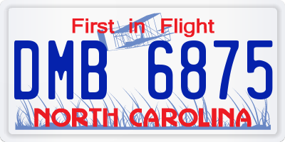 NC license plate DMB6875