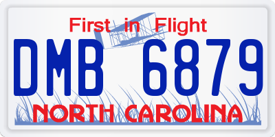 NC license plate DMB6879