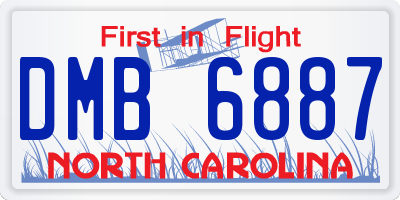 NC license plate DMB6887