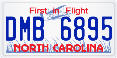 NC license plate DMB6895