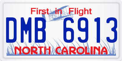 NC license plate DMB6913