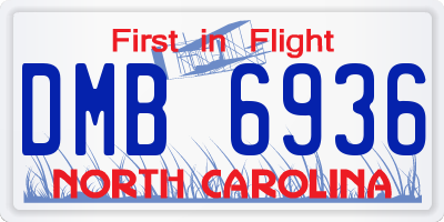 NC license plate DMB6936
